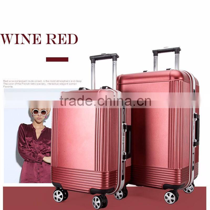 Matting PC Trolley Luggage Aluminum Frame Luggage