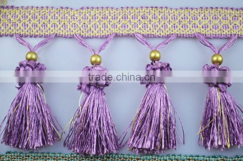 sofas with tassels fringe lace,curtain trimmings tassel fringe