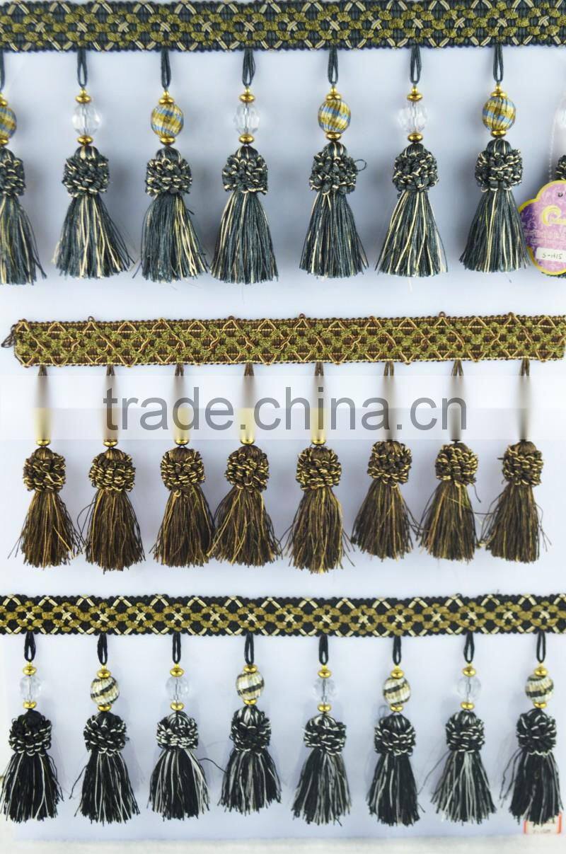 fabric edging fringe wholesale,curtain tassel lace