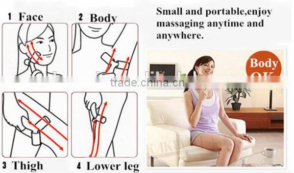 Handheld derma roller 3d Y shape body massager with solar funtion