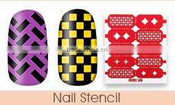 DIY Wholesales Laser Silver Nail Salon Stencil