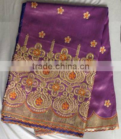 African george wrapper raw silk george fabric for dress in stock