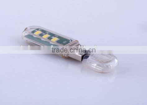 Cheap Mini USB LED Light 3 LED SMD,Portable Mini USB Power LED Night Light Camping Lamp 5W 5V Touch Dimmer White Light