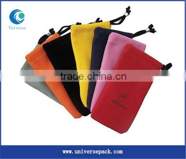 drawstring velvet pouches gift bag with logo printing
