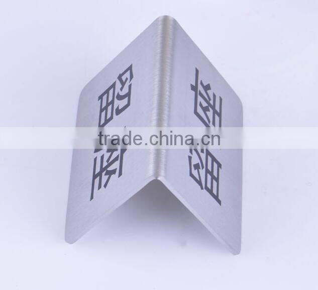 Customized simple style restaurant stainless steel table menu or number holders