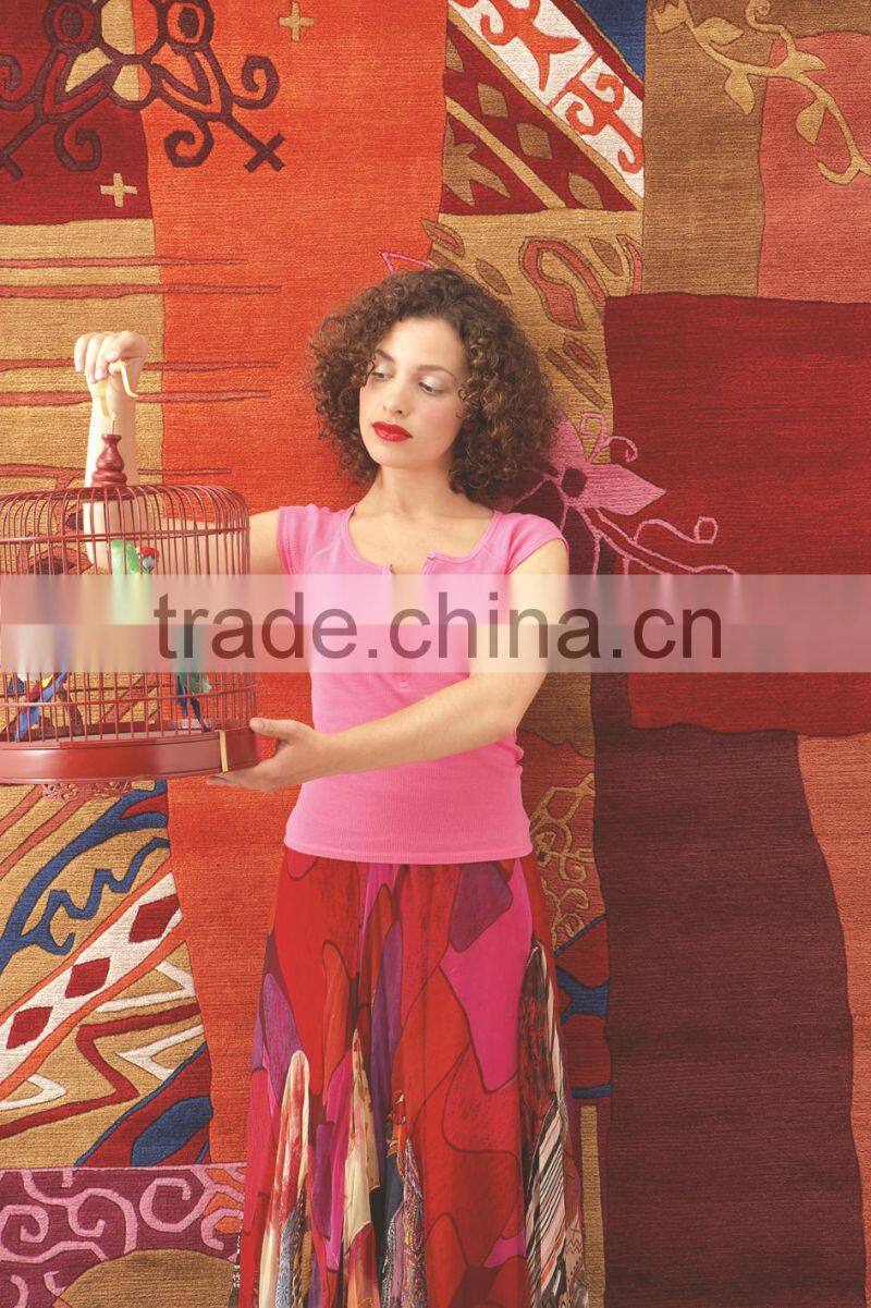 Hand made carpet wool rug for hotel and home