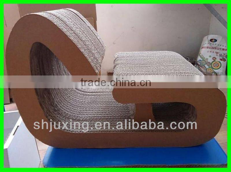 Eco-friendly Yellow corrugated paper chairs