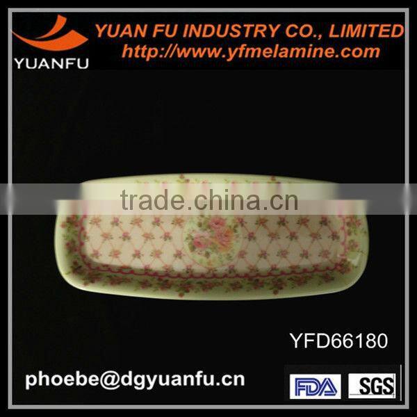High quality melamine rectangular simple desert dishes