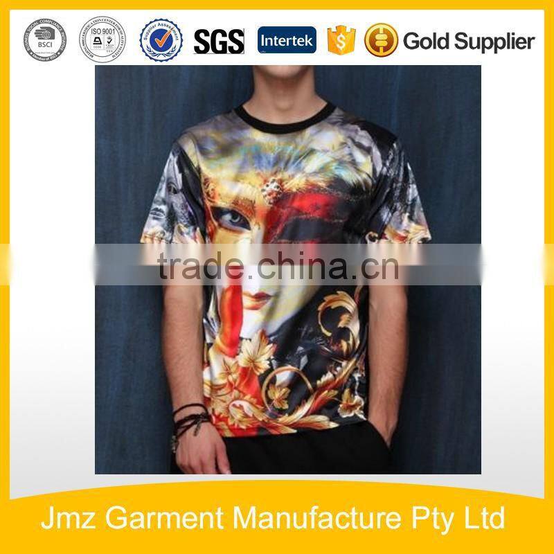 Custom mens t shirt high quality digital printing t shirt