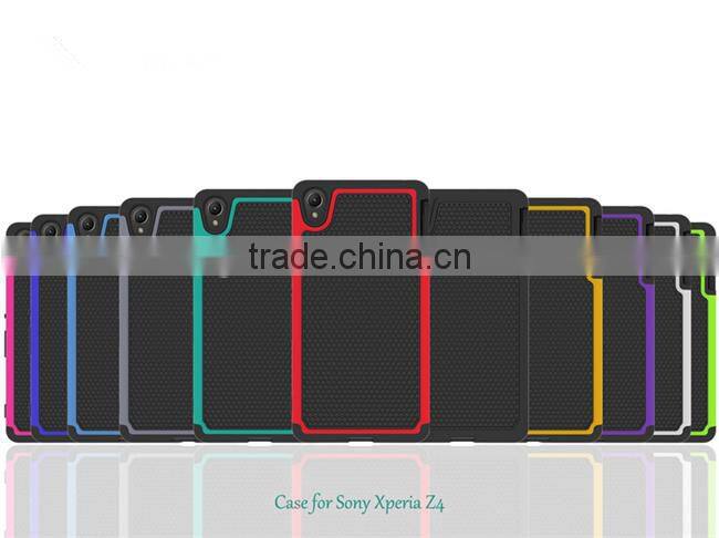 PC TPU Football Grain Heavy Duty Case Cover For Sony Xperia Z4