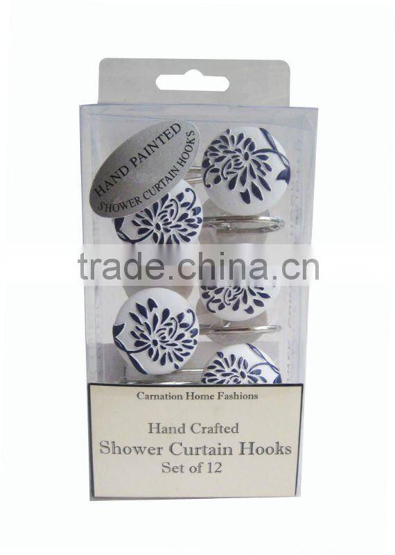 DECRATIVE SHOWER CURTAIN HOOKS