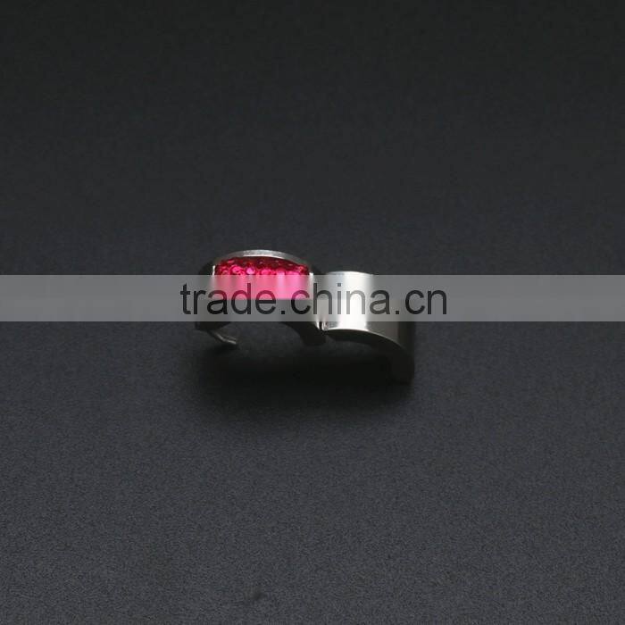 Stylish Surgical Steel Gem Paved Piercing Hoop Earrings