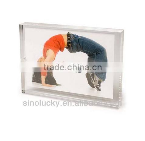 5" Clear Acrylic 3 x 5" Picture Photo Flip Frame Double Sided Block Frame