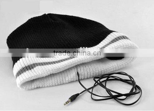 Pretty winter music Acrylic hat headphoen&earphone for girls
