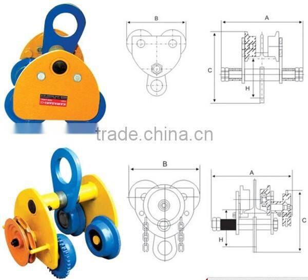 GCT series plain trolley, chain hoist trolley