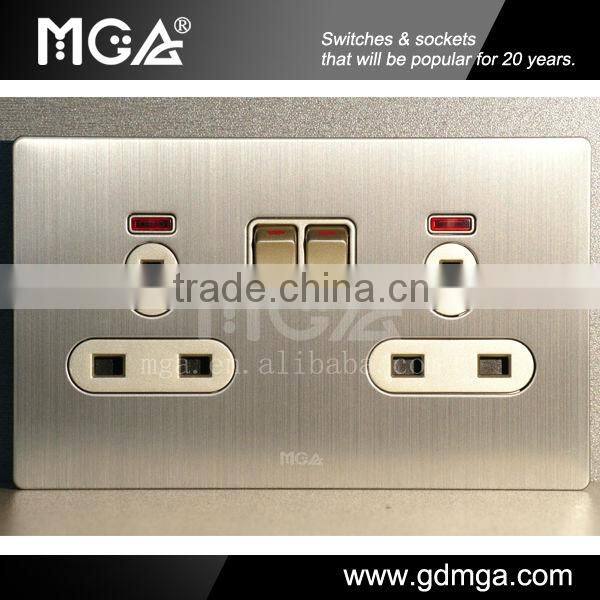 13A Double British Standard Sockets and Switches