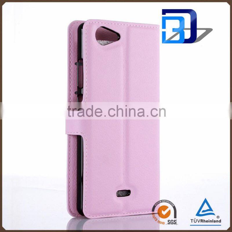 bulk buy from china product Stand Wallet Lychee Leather cover for Wiko Pulp 4G case alibaba express