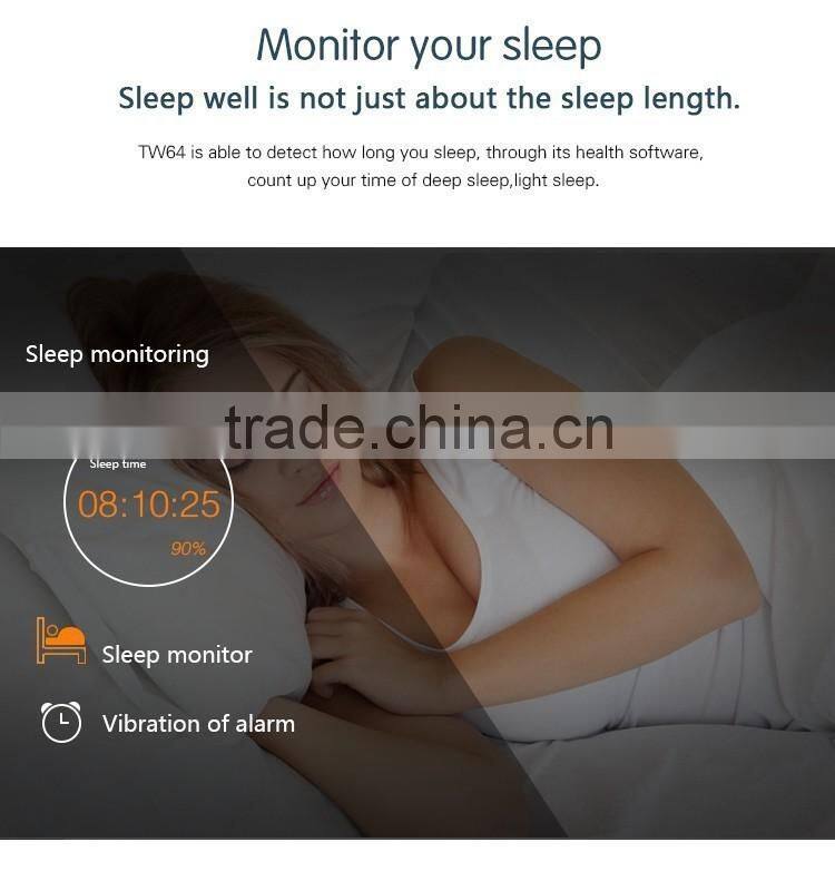 Waterproof Fitness Sleep Tracker Pedometer smart bracelet tw64 bluetooth smart sport watch