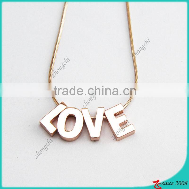 I slide letter necklace