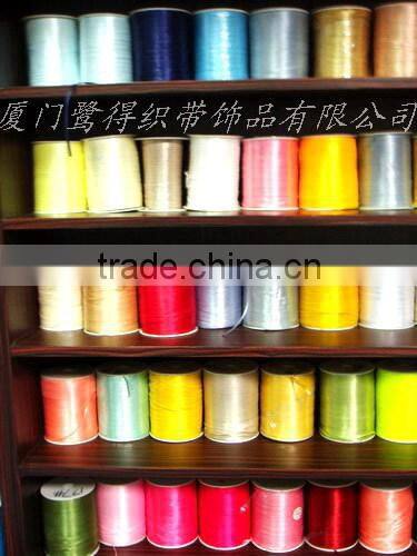 Cheap 100% polyester Satin gold and silver metallic ribbon