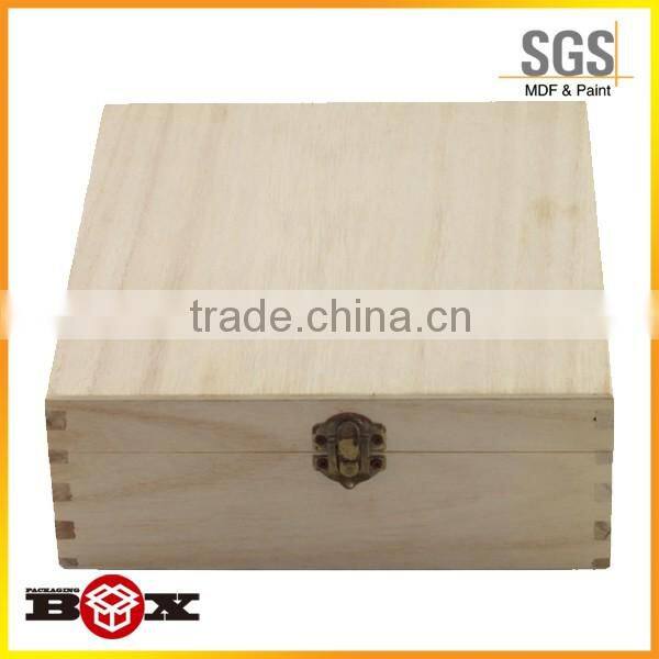 Unfinished Lightweight Wood Recipe Box with lids