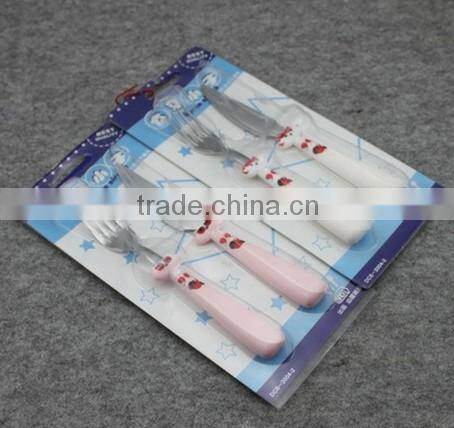 children cutlery set with animated cartoon handle