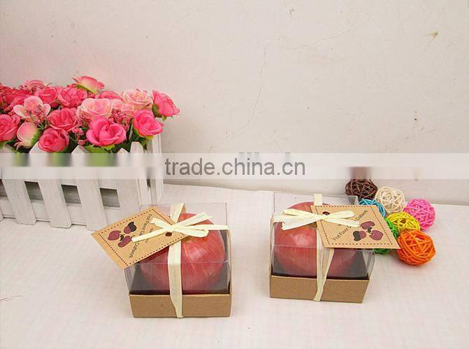 wholesale Christmas apple shaped candle,Lovely decorative candle