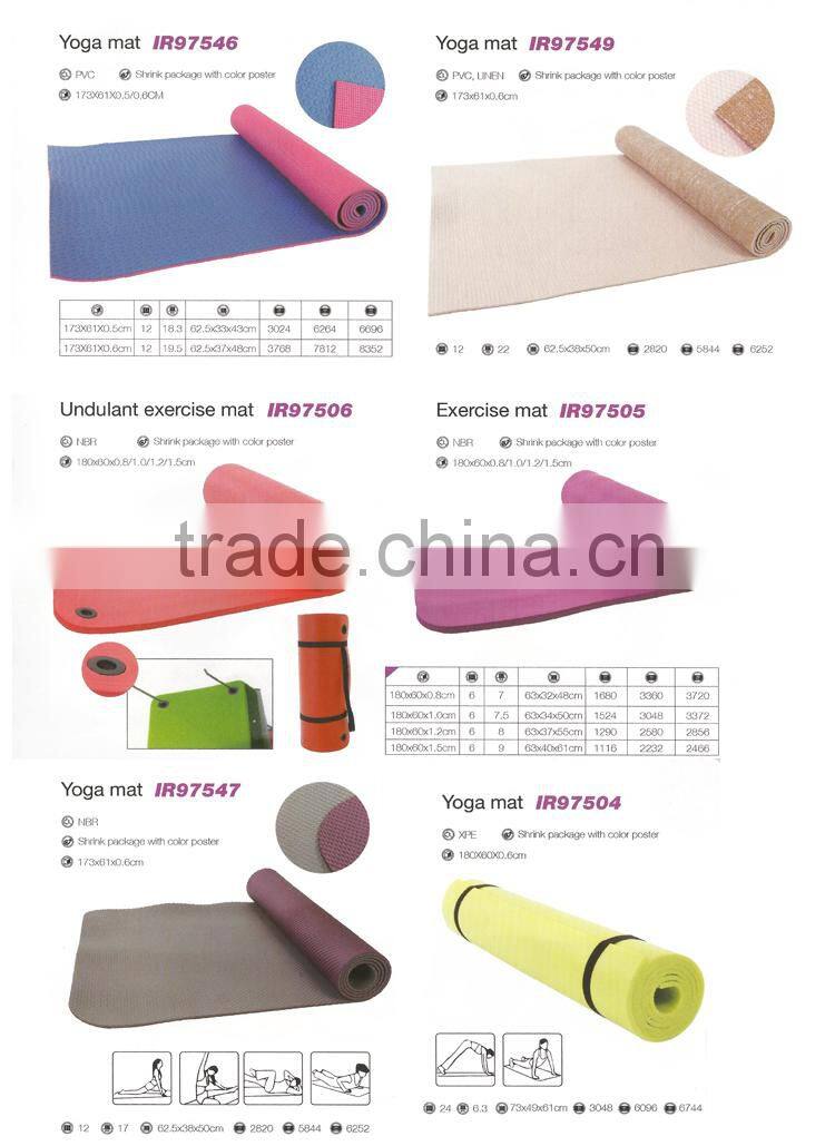 2015 round nbr yoga mat 183, wholesale sports equipment, promotional items china