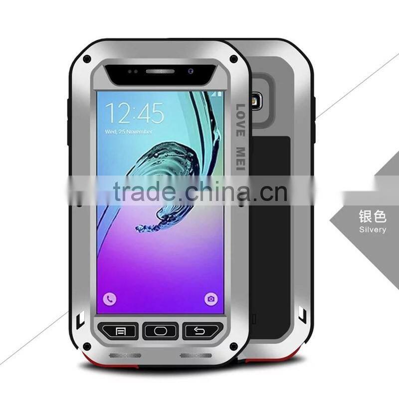 Waterproof Original Love Mei Powerful Case Metal Aluminum Cover For Samsung Galaxy A3 A3100 With Gorrila Glass