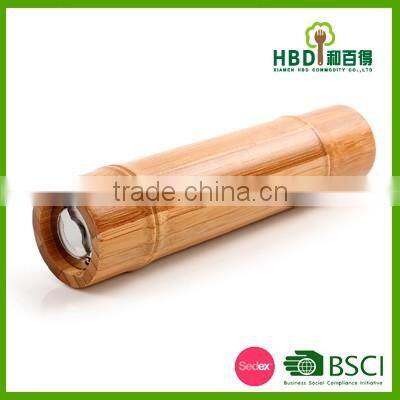 Bamboo shape pepper mill/wooden pepper grinder for kitchen