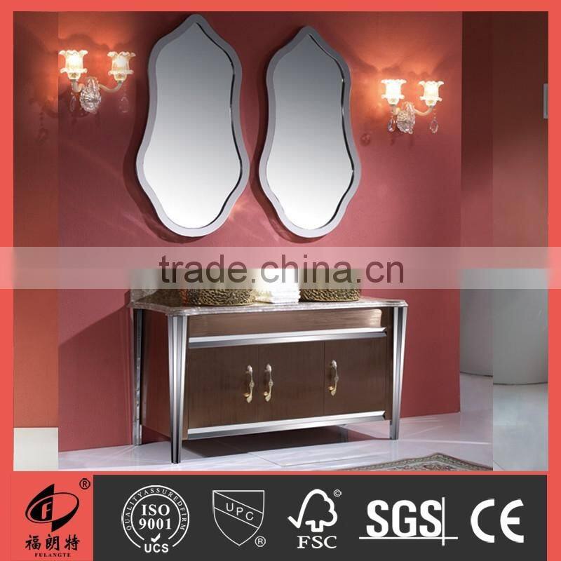 Classic double sinks stainless steel bathroom cabinet T-6606