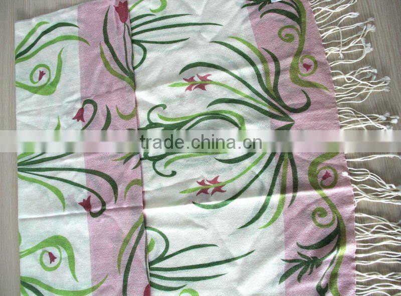 finest worsted wool printed pashmina shawls for woman