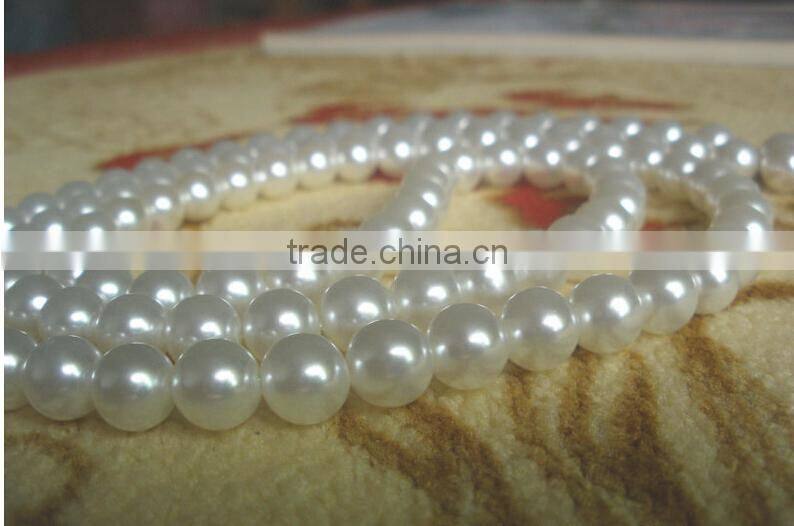 wholesale 8mm imitation pearls white plastic loose pearls