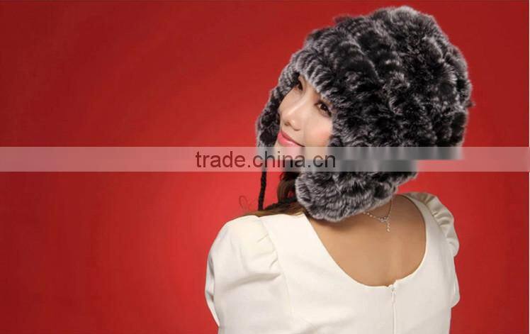 New fashion kids russian fur tweed hat