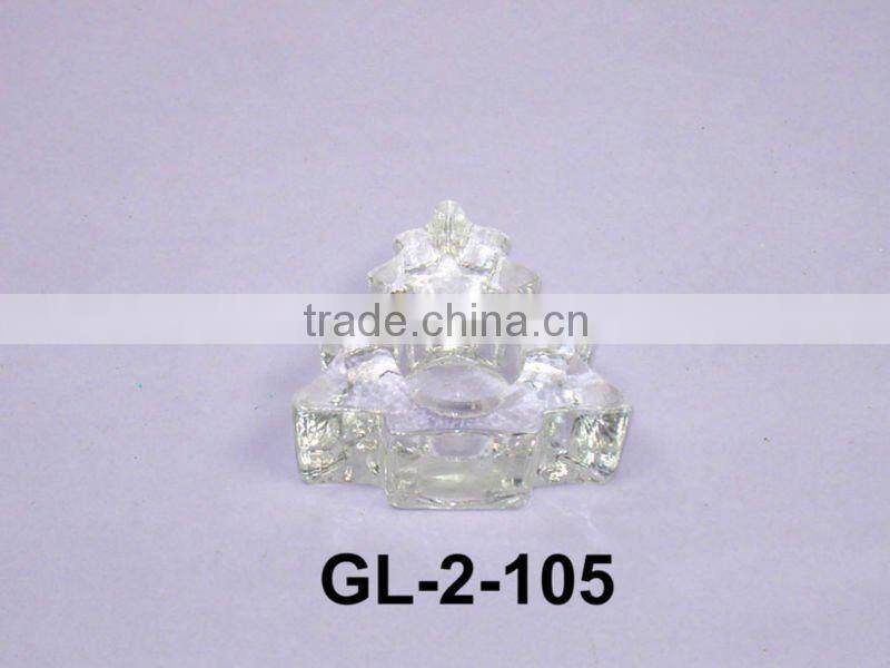 colored christmas tree candle holder