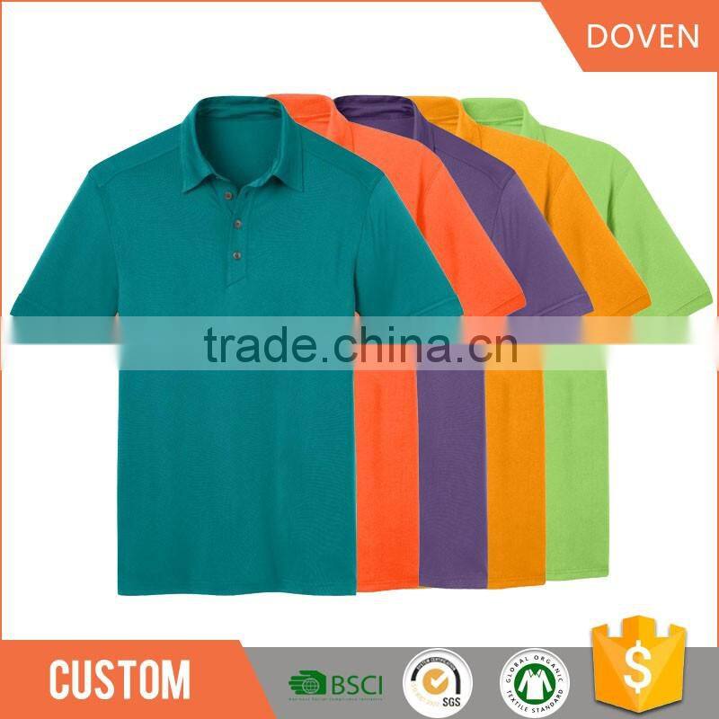 Wholesale custom men's pique short sleeve polo shirt