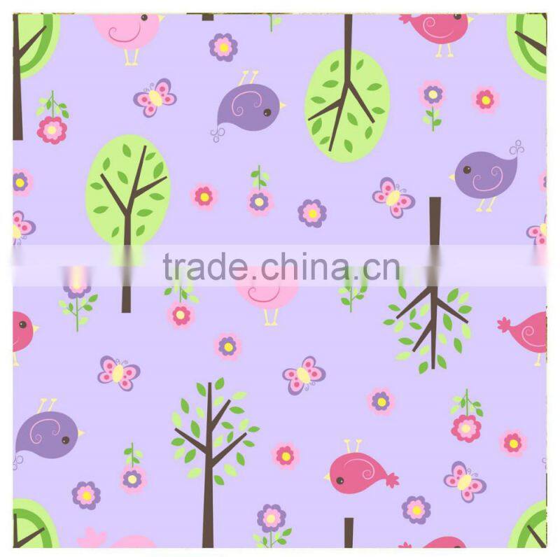 Newest lovely cartoon design of printed tablecloth wuth staright/wave edge