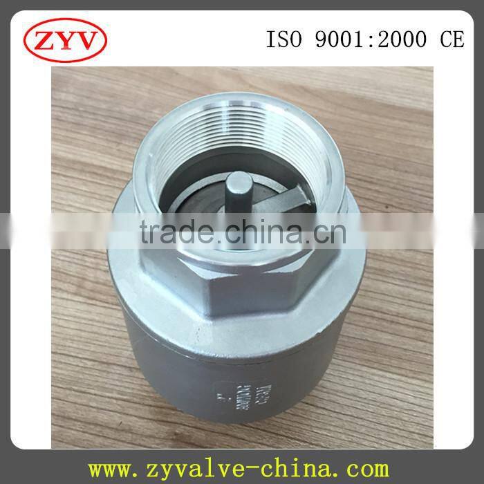 2PC spring Vertical 800WOG stainless steel miniature check valve