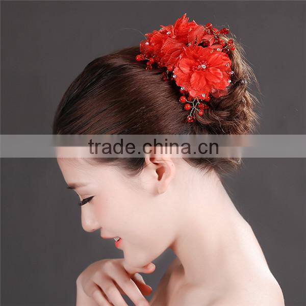 MYLOVE red Crystal Rhinestone Wedding Bridal Prom Stylish Girl Hair Pins MLF128