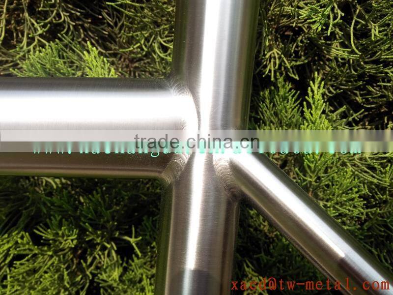 xacd made titanium MTB bike frame with handing brush finished