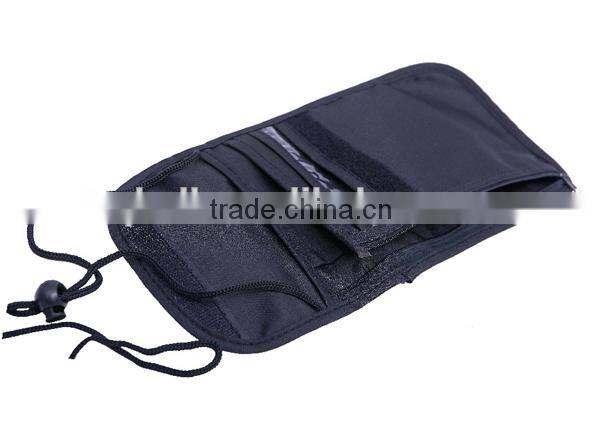 Magic Tape / Zipper /Custom Logo Travel Neck Wallet