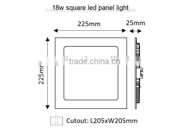 LED retrofit 6-inch / 18w recessed lighting kit / Square led panel downlight retrofit