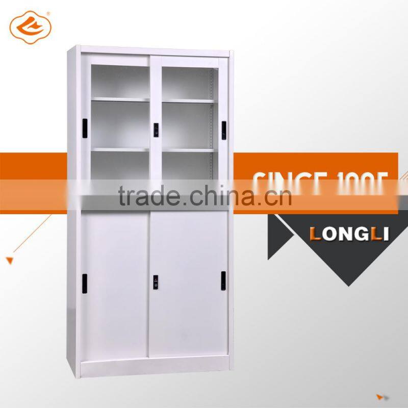 glass door display/steel/metal cupboard modern file loker cabinet