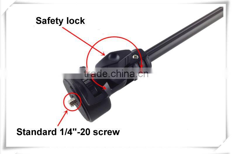 Telescopic Selfie Pole W/ Detachable Wireless Shutter Release & Clip Mount Holder For iPhone Andrpid Phones