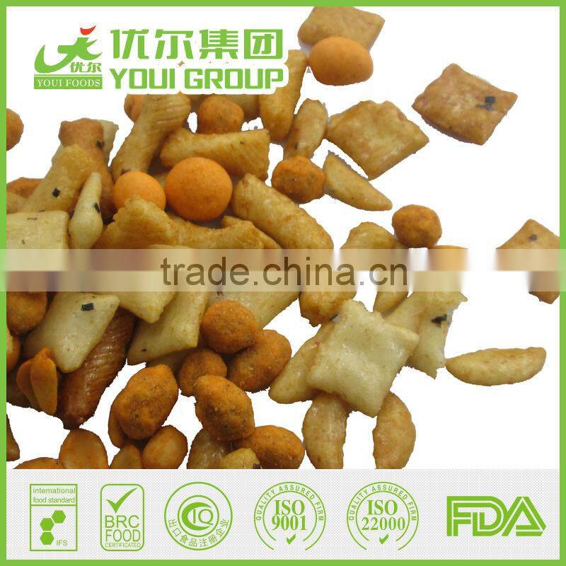 Hot Spicy Flavor Round Rice Crackers