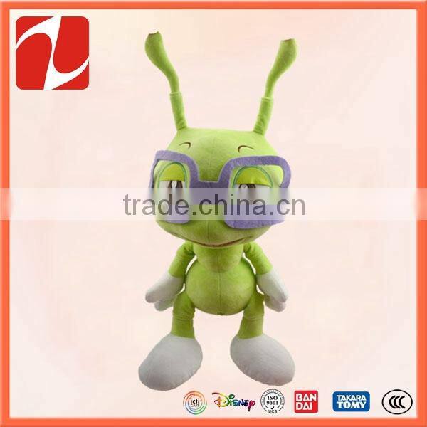 Custom stuffed animal ant plush toy with glasses
