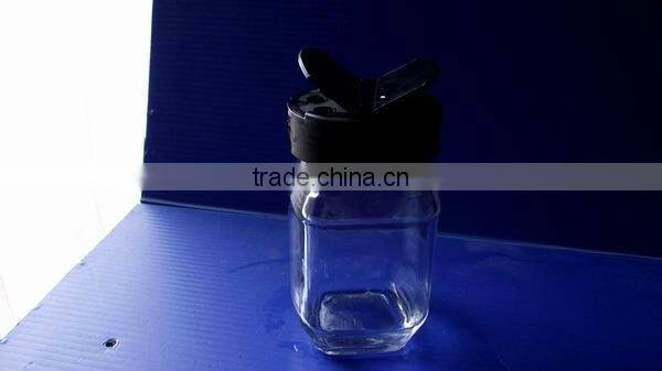 80ml clear empty crute glass jar with plastic lid