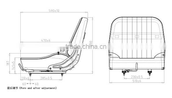 (YH-04)High quality and durable PVC back-forward adjustable tractor seat