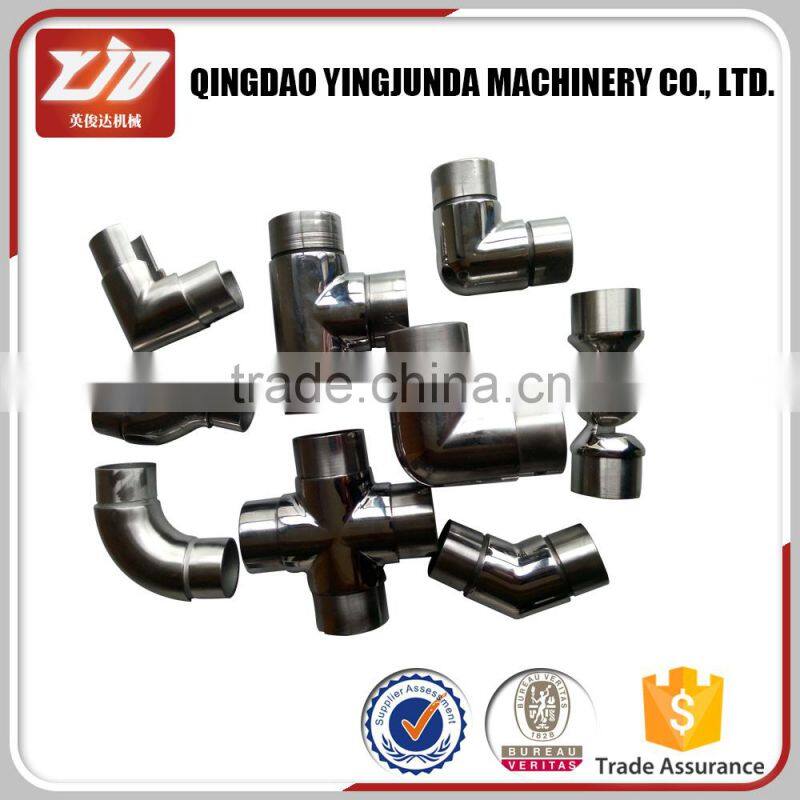 trade insurance adjustable square tube support handrail fitting handrail bracket stainless steel handrail fittings