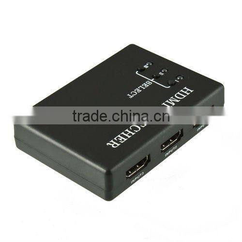 3 Port HDMI Switch Switcher Selector Splitter With Remote Controller for PS3 DVD